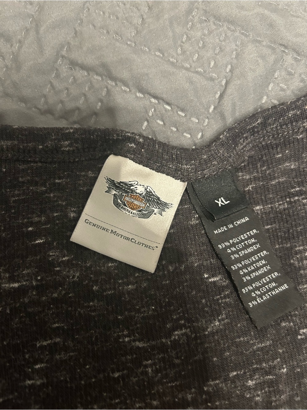 Women’s Harley-Davidson Gray Heather Tank Top with White Wing Logo - Picture 2 of 5